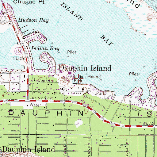 Topographic Map of Coronado Cove, AL