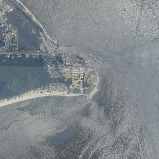 Aerial/Satellite Image of Dauphin Island Annex Brookley Air Force Base (historical), AL