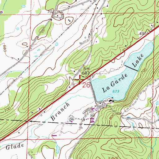 Topographic Map of Faith Church, AL