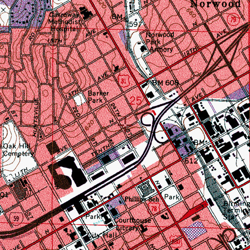 Topographic Map of Clear Springs Baptist Church (historical), AL