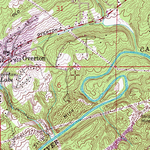 Topographic Map of Cahaba Landing, AL