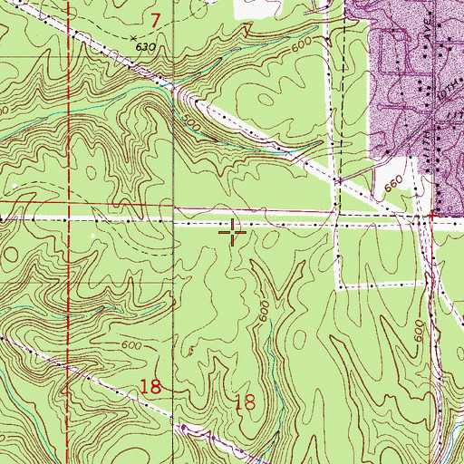 Topographic Map of Cedarbrook Forest, AL