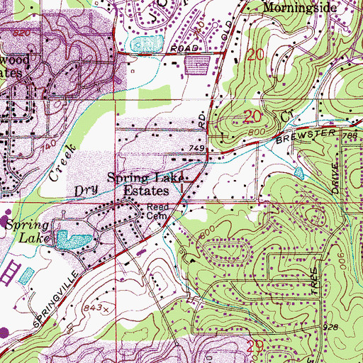Topographic Map of Birmingham Fire and Rescue Service Station 30, AL