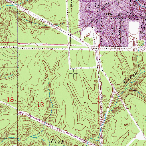Topographic Map of Pleasant Acres, AL