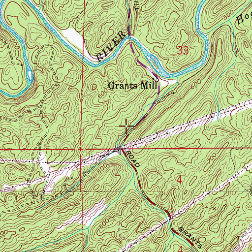 Topographic Map of Saint Bedes Anglican Church, AL