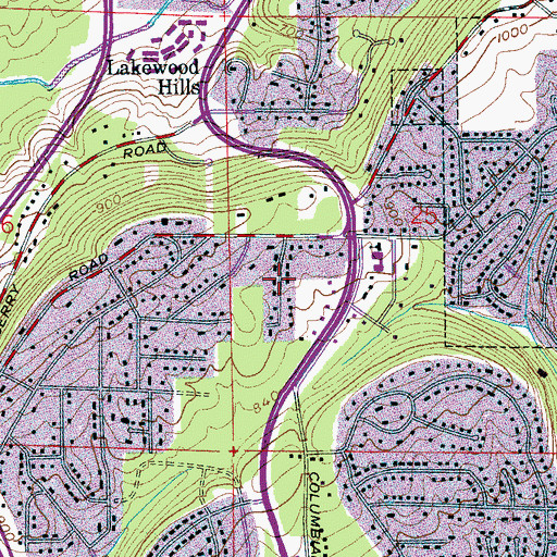 Topographic Map of Arbor Crossing, AL