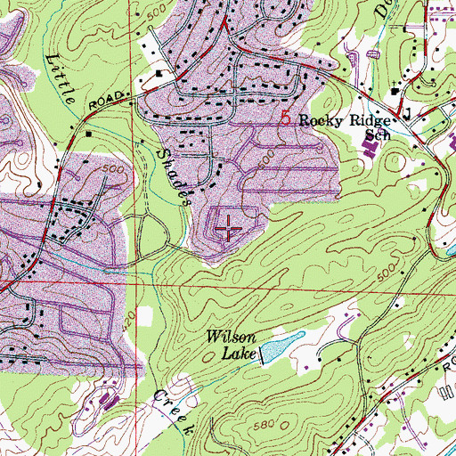 Topographic Map of Brookview, AL