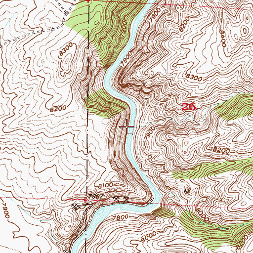 Topographic Map of Salt Creek, CO