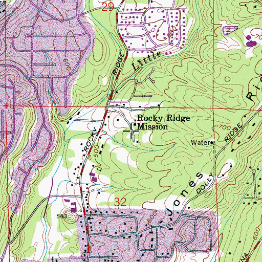 Topographic Map of Countrywood Highlands, AL
