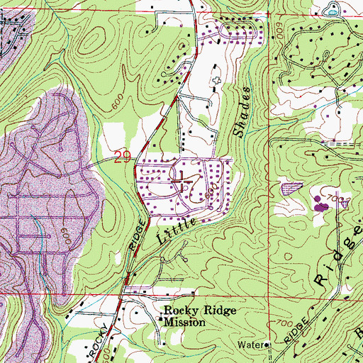 Topographic Map of Coventry, AL