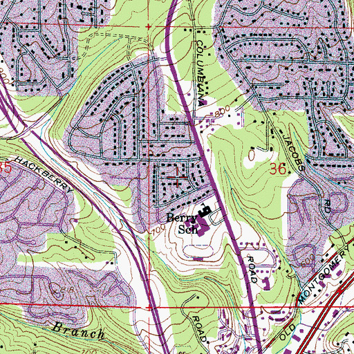 Topographic Map of Gentilly Forest, AL