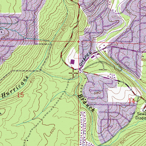 Topographic Map of Hoover Fire Department Station 2, AL