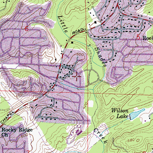 Topographic Map of Loch Haven, AL