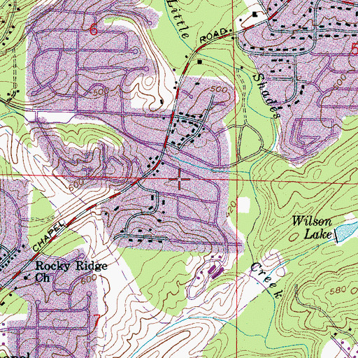 Topographic Map of Lochridge, AL