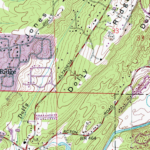 Topographic Map of Longleaf, AL