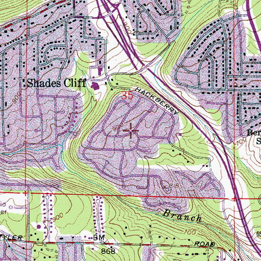 Topographic Map of Regent Forest Estates, AL