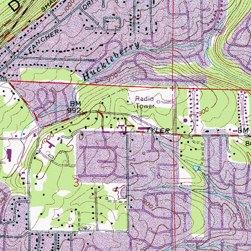 Topographic Map of Shades Mountain Independent Church, AL
