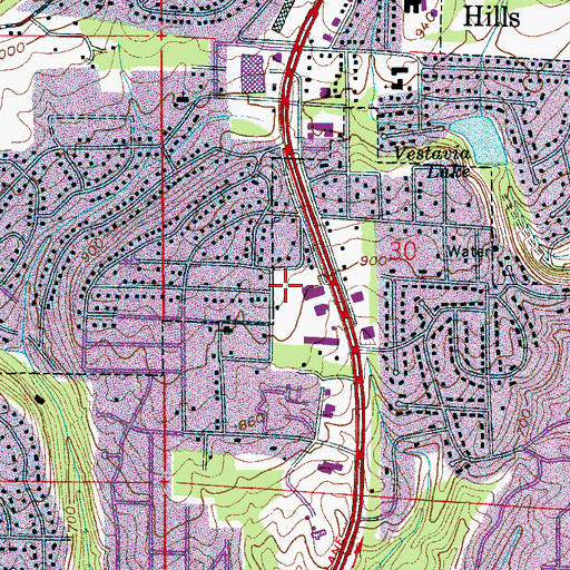 Topographic Map of Southridge, AL