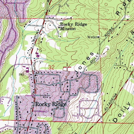 Topographic Map of Timber Ridge, AL