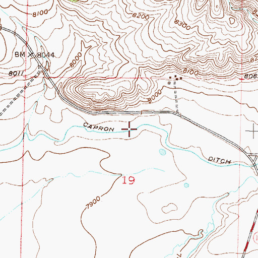 Topographic Map of Capron Ditch, CO