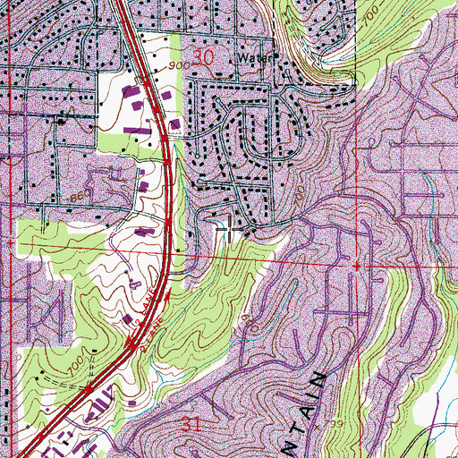 Topographic Map of Vestavia Hills Civic Center, AL