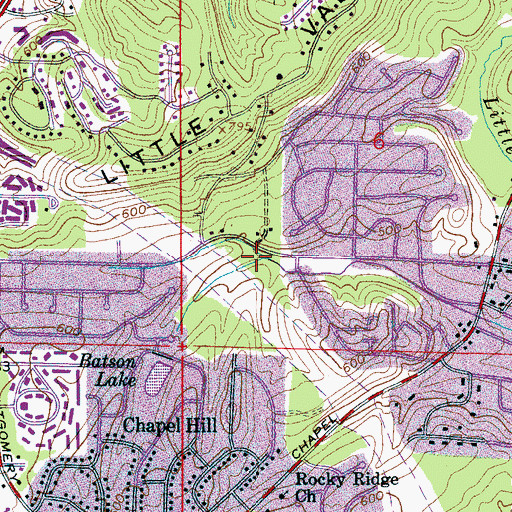 Topographic Map of Wisteria Commons, AL