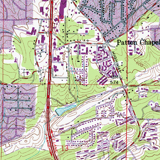 Topographic Map of Forest Ridge Estates, AL