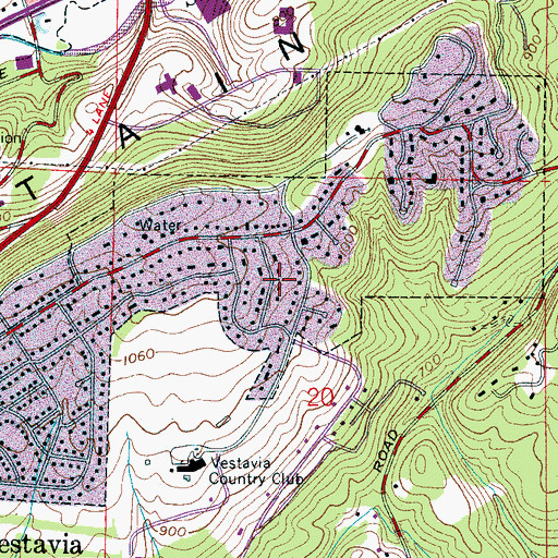 Topographic Map of Vestbrook Trace, AL