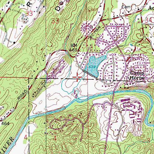 Topographic Map of Altadena Country Club, AL
