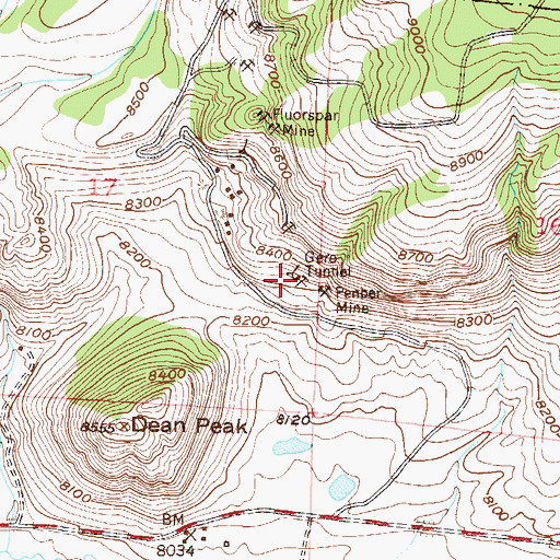 Topographic Map of Gero Tunnel, CO