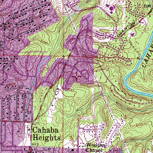 Topographic Map of Dunbarton Oaks, AL