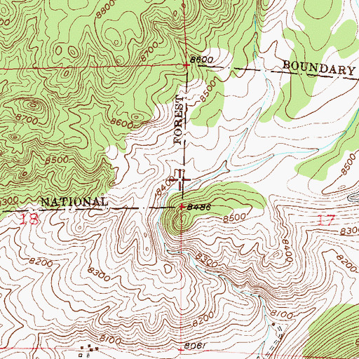 Topographic Map of Flourspar Mine, CO