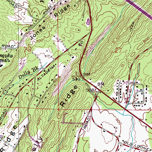 Topographic Map of Westbrook Trace, AL