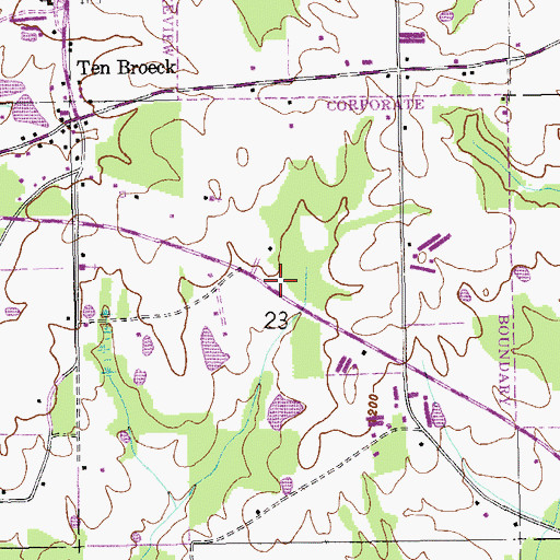 Topographic Map of Flat Rock Church (historical), AL