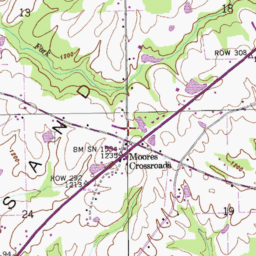 Topographic Map of Lacy School (historical), AL