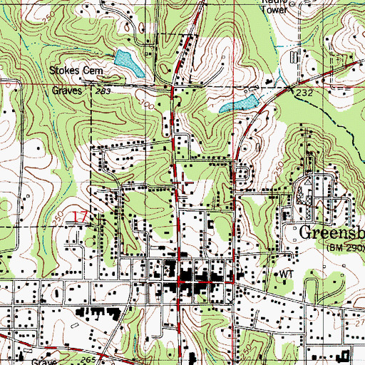 Topographic Map of Sunset Hill, AL