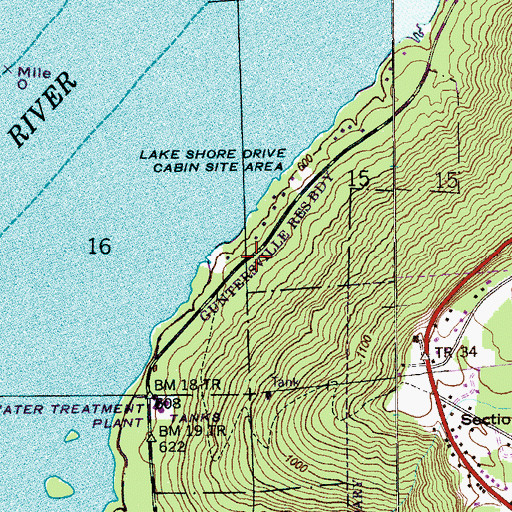 Topographic Map of Hale School (historical), AL