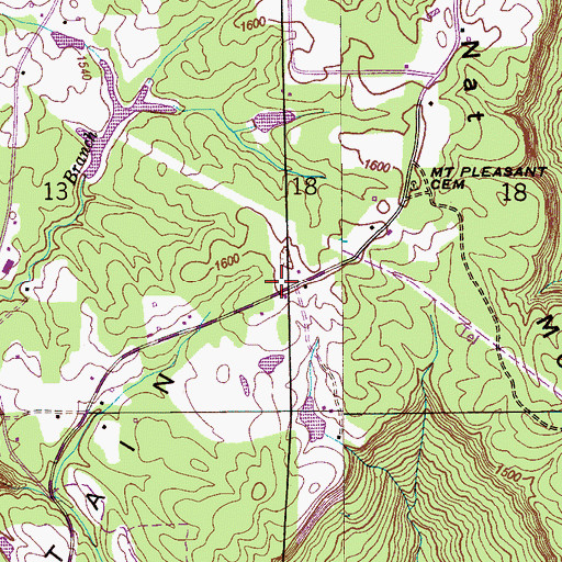 Topographic Map of Holly Spring School (historical), AL