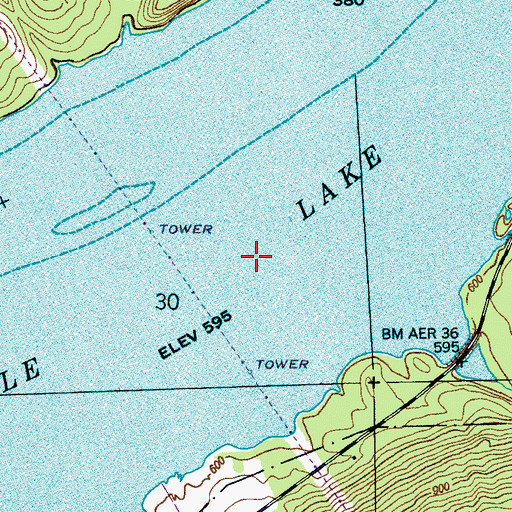 Topographic Map of Tupelo Swamp (historical), AL
