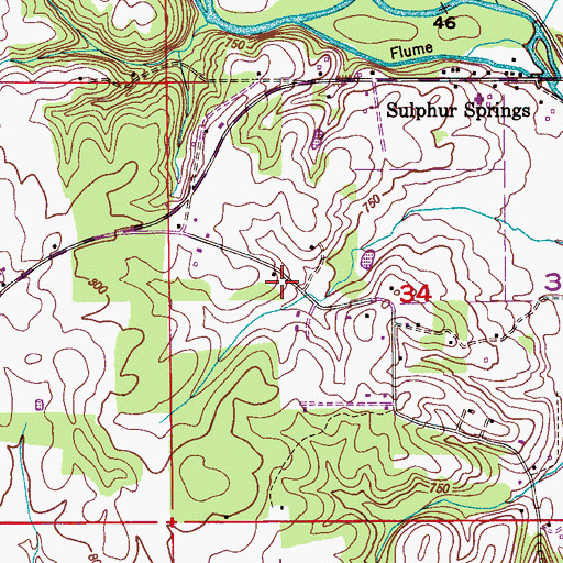 Topographic Map of Oak Grove Church (historical), AL