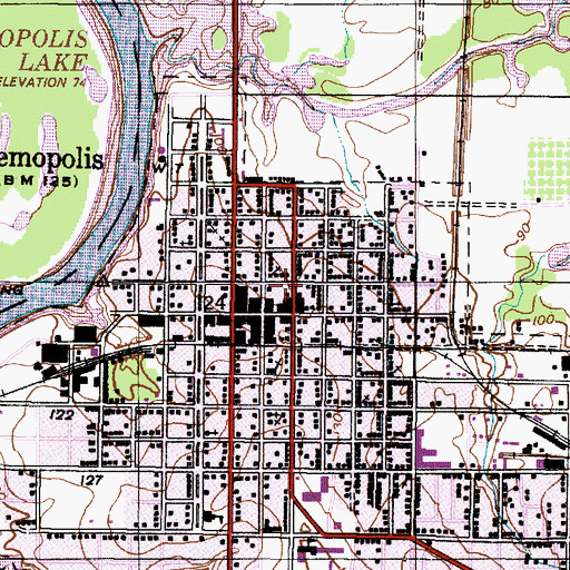 Topographic Map of Demopolis Fire Department Station 2, AL