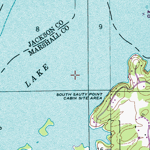 Topographic Map of Black Lake (historical), AL
