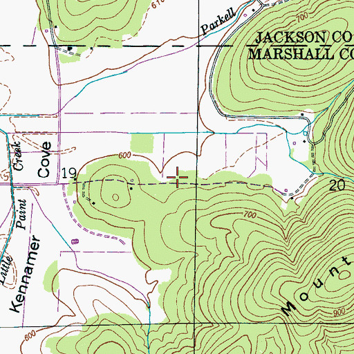 Topographic Map of Cedar Grove School (historical), AL