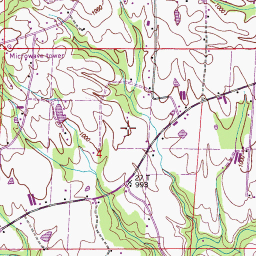 Topographic Map of Mahans Store (historical), AL