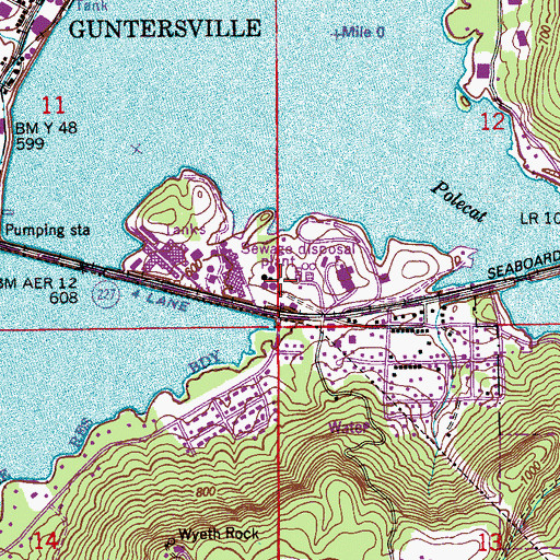 Topographic Map of Marshall County Farm (historical), AL