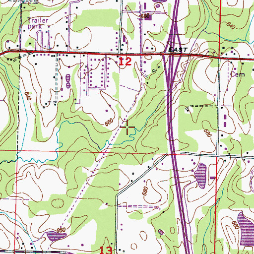 Topographic Map of Ashworth Pond (historical), AL