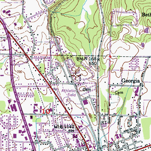 Topographic Map of Civilian Conservation Corps Camp Number 3485 (historical), AL