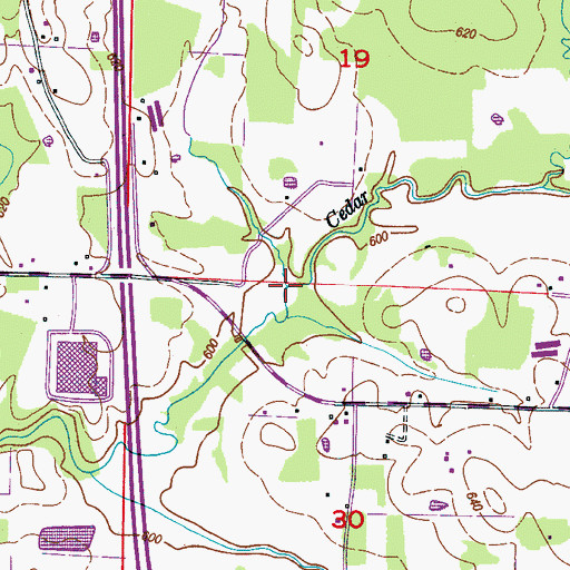 Topographic Map of McCutcheon Creek, AL