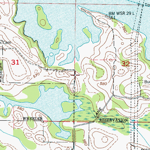 Topographic Map of Riverview (historical), AL