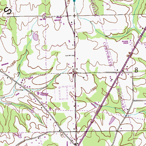 Topographic Map of Deshield School (historical), AL